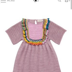 Colorful Crochet Trim Dress